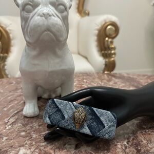 (MSRP $90) Kurt Geiger Denim Eagle Barrette - NIP